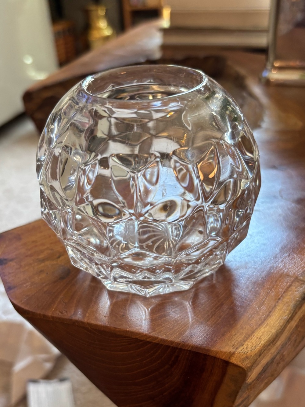 Fostoria, American crystal rose bowl vase